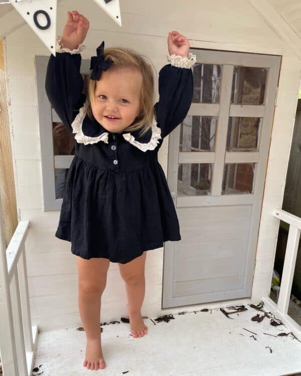Black broderie Dress