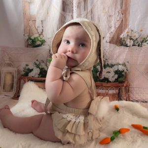 Easter bunny and bonnet set
