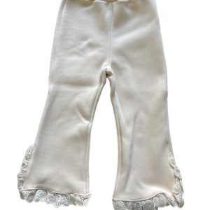 Broidery leg fleece flares
