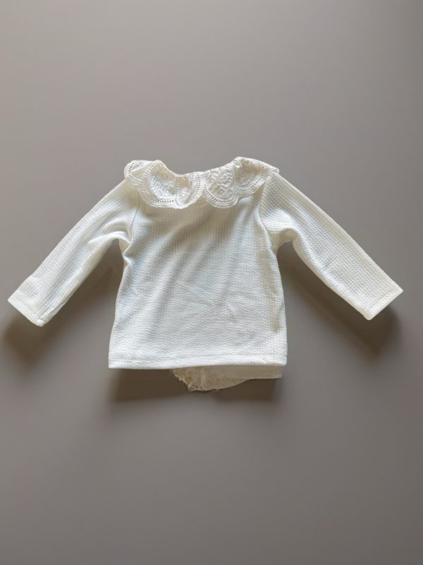 Lace collar top