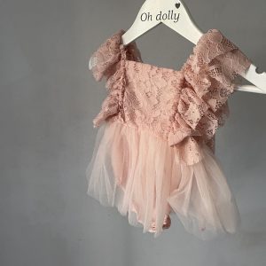 Pink Lace Romper