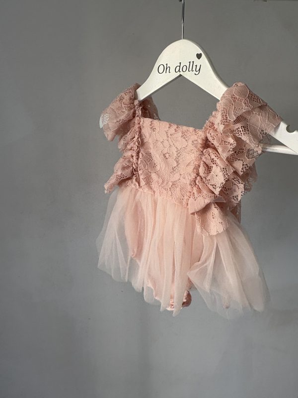 Pink Lace Romper